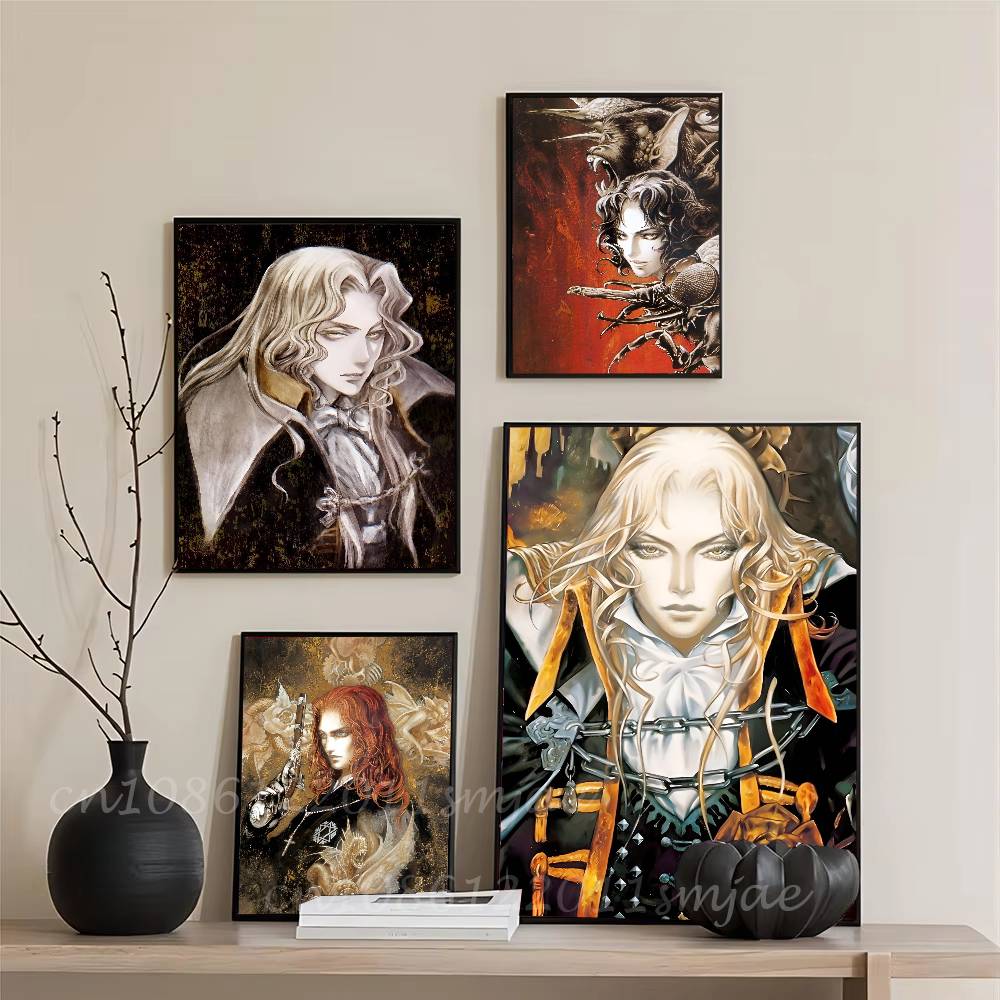 1 шт. Игровой плакат-наклейка Castlevania, водостойкая настенная art для гостиной, спальни, домашнего декора