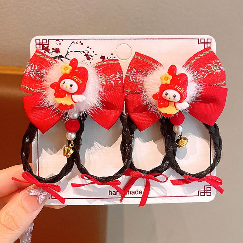 1 пара заколок для волос в китайском стиле, детские кисточки, заколки для волос, милый бант, бабочка, головной убор, кавайные красные аксессуары для волос, подарки