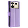 Infinix Note 40 Pro Flip Case, Wallet Zipper Pocket, Purple