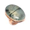Prehnite Handmade Copper Jewelry Ring Size 7 i0E93