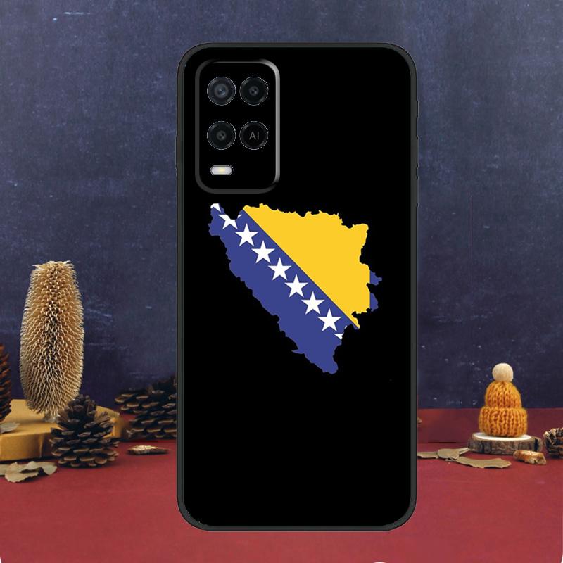 Чехол с флагом Боснии для OPPO A58 A78 A98 A15 A16 A17 A76 A96 A77 A52 A72 A5 A9 A79 A94 A74 A57S A53S A54S