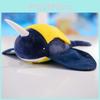 Blue Narwhal Simulation Plush Stuffed Toy Button Clothes Animal Doll Kid Gift