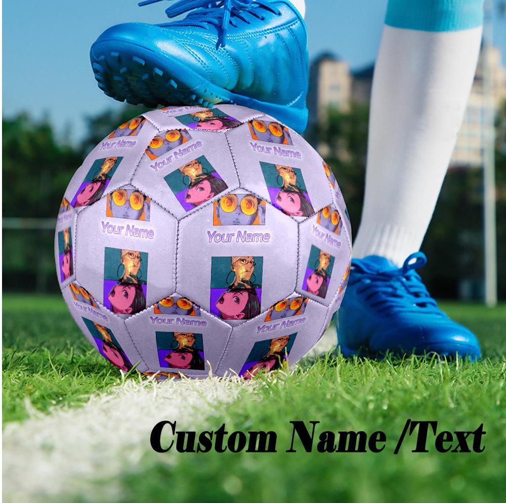 Custom Text Size 5 Soccer Ball, Standard Match Football For OutdoorDandadan