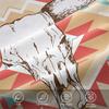 2/3Pcs Western Bull Skull Print Duvet Cover Set (1 Duvet Cover & 1/2 Pillowcase) Boho Tribal Bedding Set For Bedroom Decor