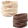 Plus Velvet Thickened Fleece Neck Warmer: Windproof, Solid Color Scarf for Men & Women - Warm Autumn & Winter Wear