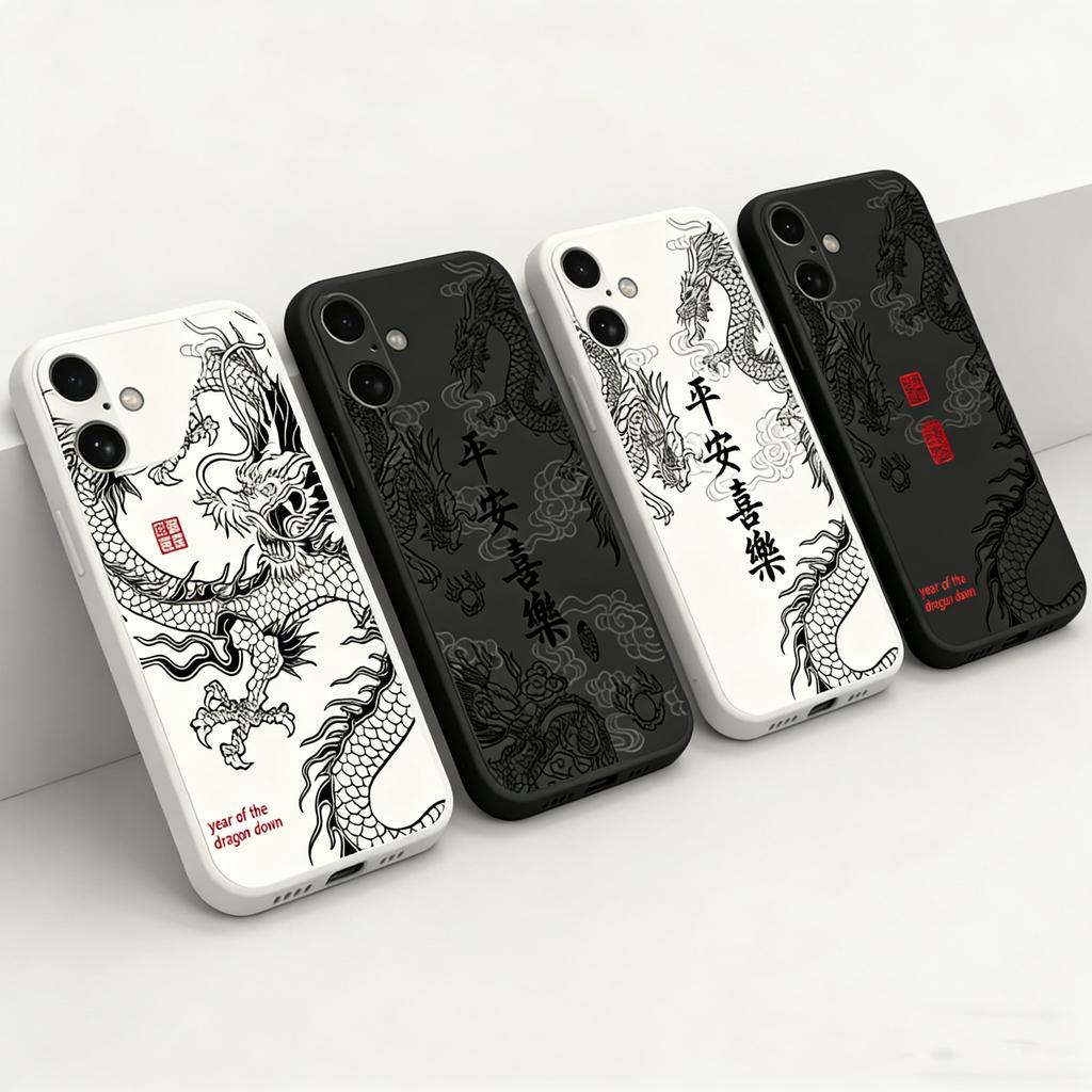 Модный Чехол для Телефона с Китайским Драконом для Xiaomi Redmi Note 15 14 13 12 12S 11 11S 10 9 8 7 Pro Plus 4G 5G Мягкий Силиконовый Задний Чехол