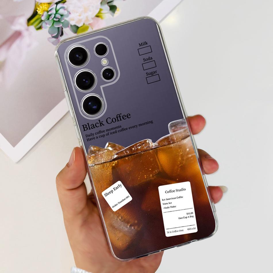 Чехол для Samsung Galaxy S24 Ultra 5G S24 Plus 2024 Элегантная печать Мягкий силиконовый ТПУ чехол для Samsung S 24 S24Plus S24Ultra