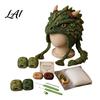 Handcrafted Warm Winter Accessory Animal Hat Crochet Kit Fantasy Hood DIY Cute Creative Holiday Gift for Craft Lovers Unicorn Fox Frog Earflap
