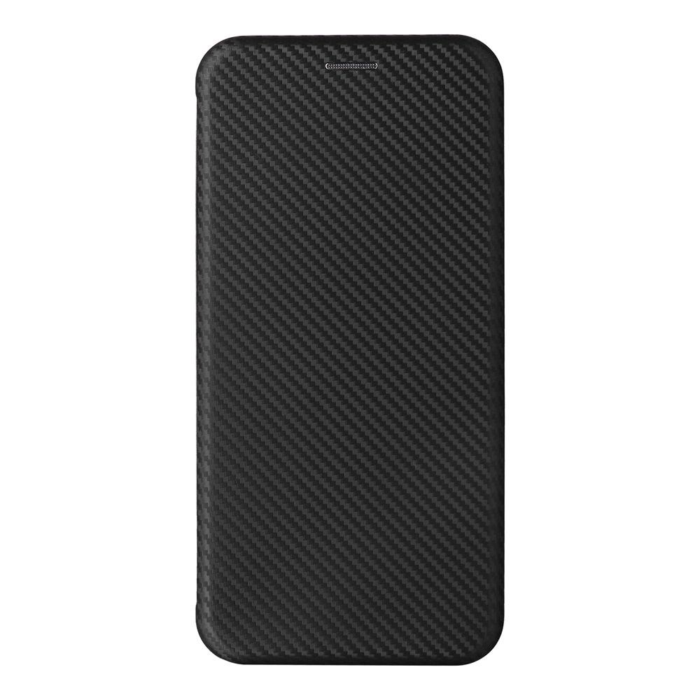 Чехол-книжка из кожи с карбоновыми элементами для Samsung S24 Ultra.