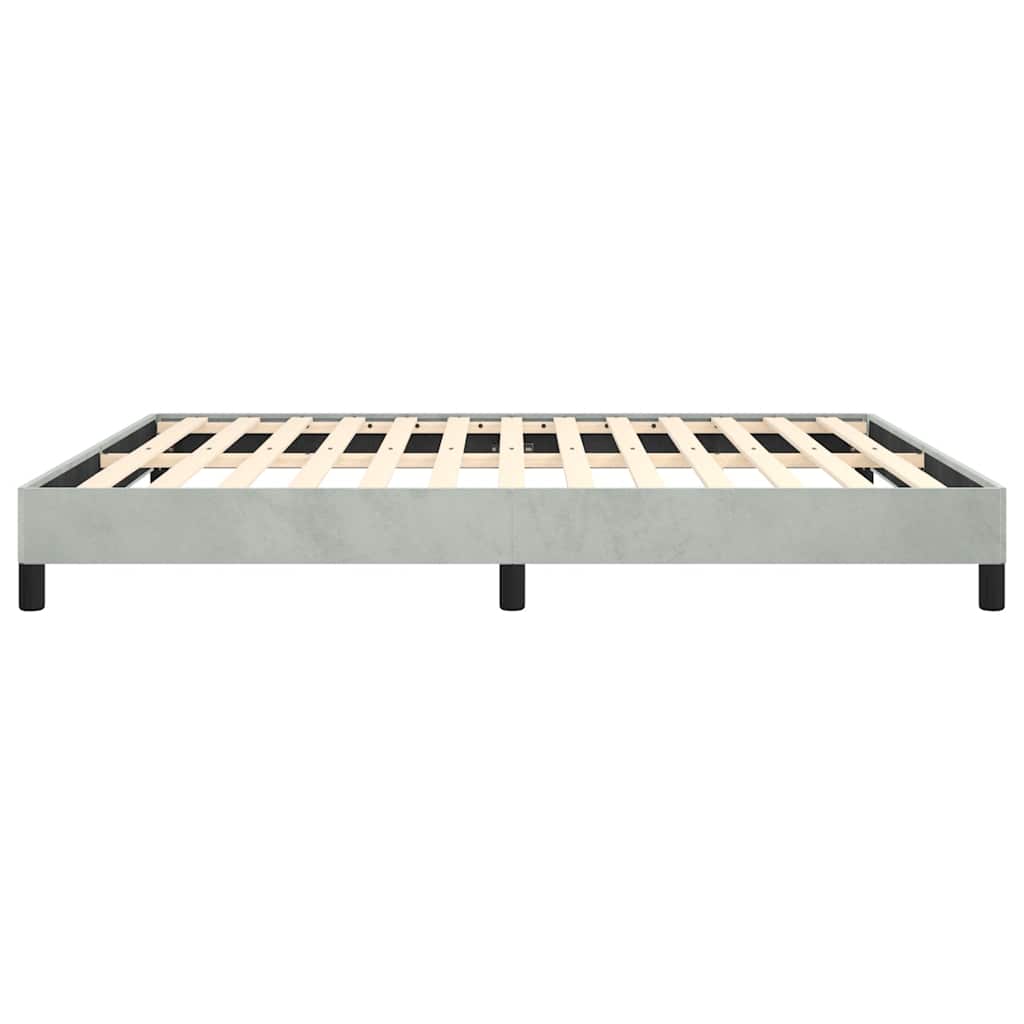 Bed Frame without Mattress Light Grey California King Velvet