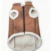 Cotton Material Pet Padded Vest Velvet Leather Pet Winter Jacket Cotton Dog Vest  Outdoor Walking