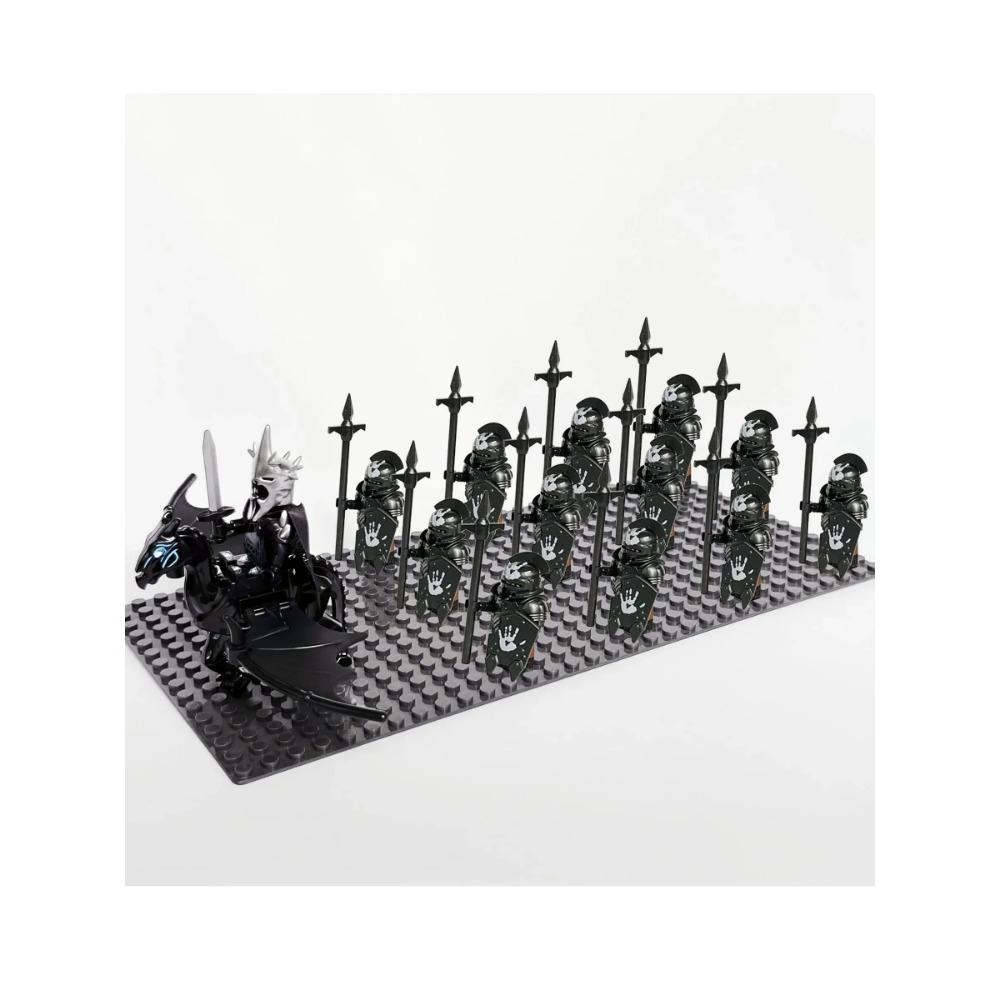13 шт. Темный Лорд Саурон, Король-Чародей Ангмара, Орки, Сильные Урук-хай, Темные Рыцари, Армия Солдат, Фигурки, Строительные Блоки, Игрушки для Детей