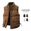 New Cotton Vest Men's Tooling Spring and Autumn Winter Trendy Brand Thermal Vest Vest Vest Sleeveless Cotton Coat Men
