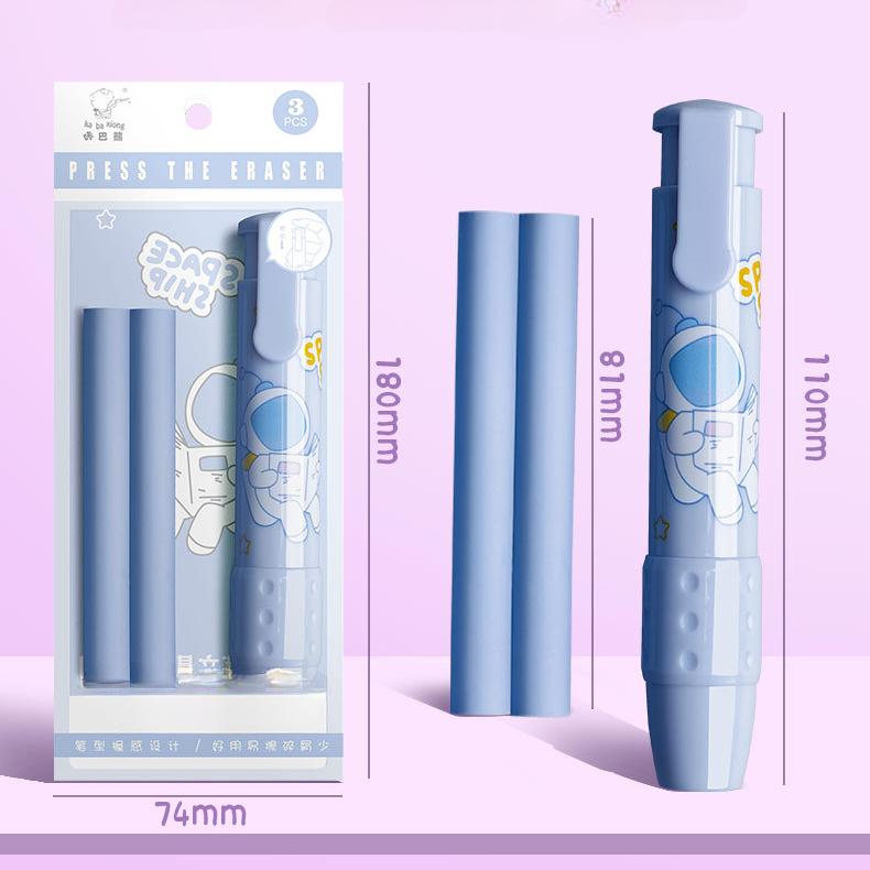 Creative Press Type Eraser Lovely Cartoon Animal Pen Style Eraser Rubber Pencil Eraser Student Back To School Kawaii Stationery