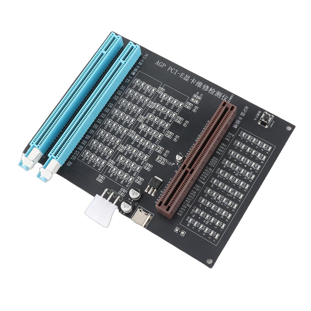 Тестер видеокарт со светом AGP PCI E Двойного назначения Дисплей Тестер видеографической карты