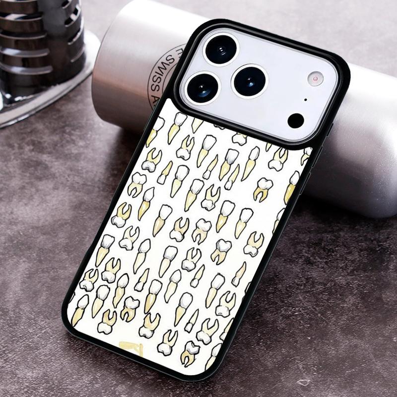Чехол для телефона с рисунком зуба и дантиста Для iPhone 17 16 15 14 13 12 11 Pro Max Plus 17Air Мягкий силиконовый чехол