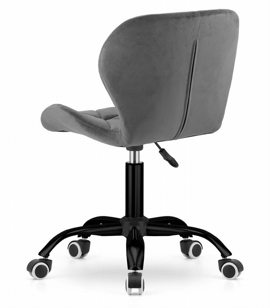NOTO velvet swivel chair - dark gray