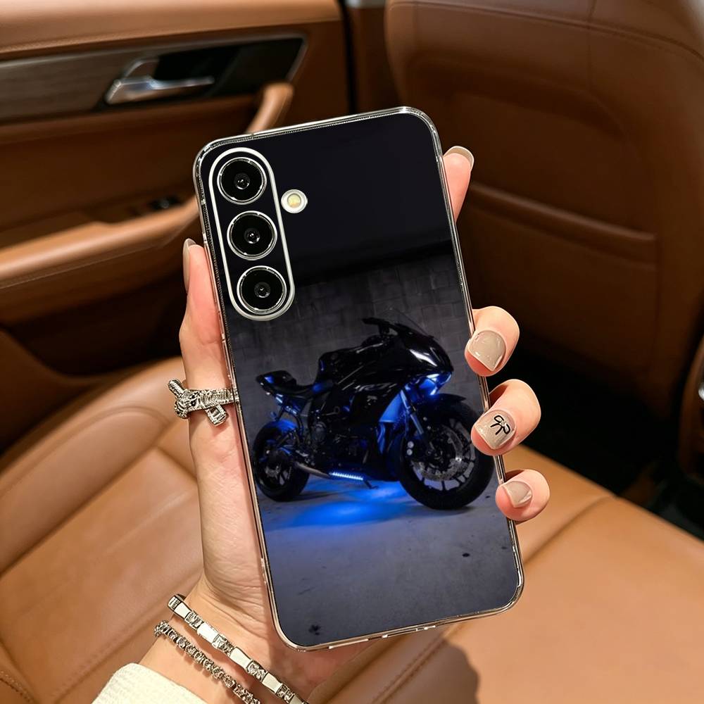 Чехол для телефона на мотоцикл Y-Ya-ma-YZF-R3-R7 для Samsung Galaxy A71, A70, A52, A51, A40, A30 Прозрачный чехол