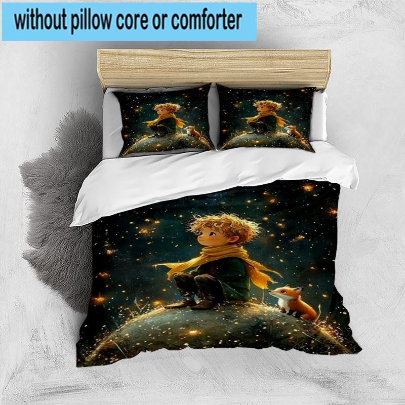 3PCS Prince's Nightly Embrace 3pcs Bedding,Including 3PCS Duvet Cover And 2pcs Pillowcases Perfect for Christmas,Ideal for Bedroom, Dormitory