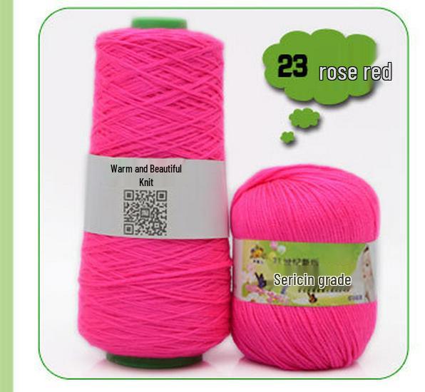 Детская пряжа из хлопка с протеином шелка для вязания и вязания крючком шарфа