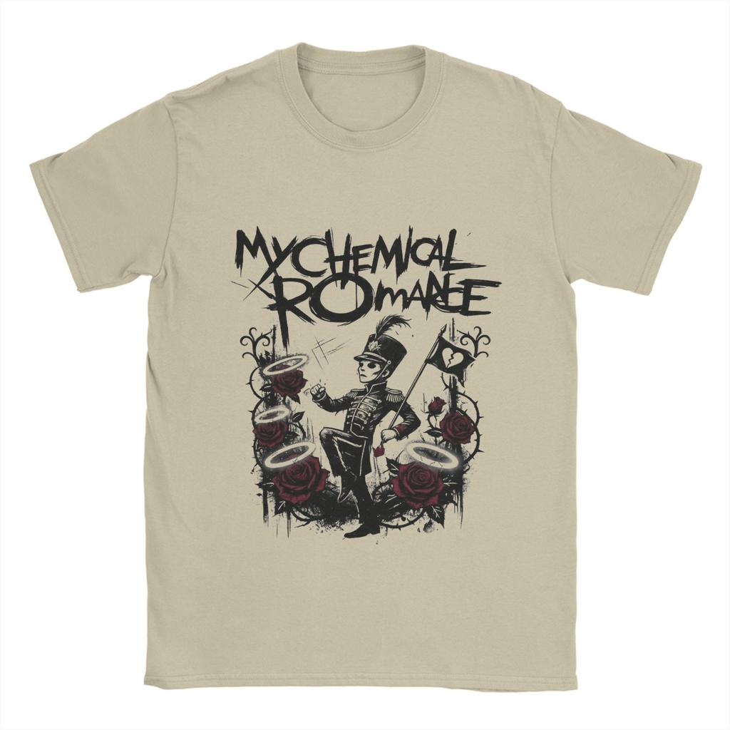 Мужская футболка My Chemical Romances  Смешные футболки с коротким рукавом и круглым вырезом 100% хлопок Летняя одежда