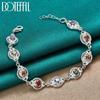 925 Sterling Silver AAA Zircon Bracelet Wedding Jewelry
