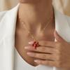 Новые модные серьги-подвески с красным лобстером из нержавеющей стали для женщин, морской стиль, животные, краб, рыба, чокер, летние пляжные украшения