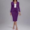 Women's Elegant Casual Outfits For Work Business Costume Pencil Skirt Suit Set