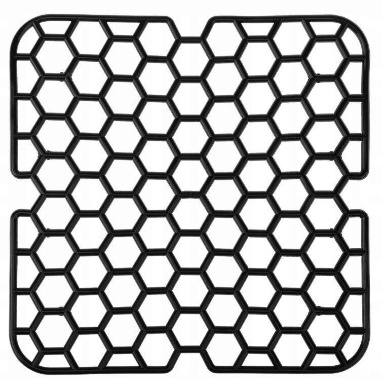 Soft square sink grate, black, 28.5 cm