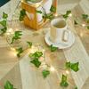 String Light Attractive High Simulation Eco-friendly Vine String Light Faux Greenery Leaves Fairy Night Light Vine String Light