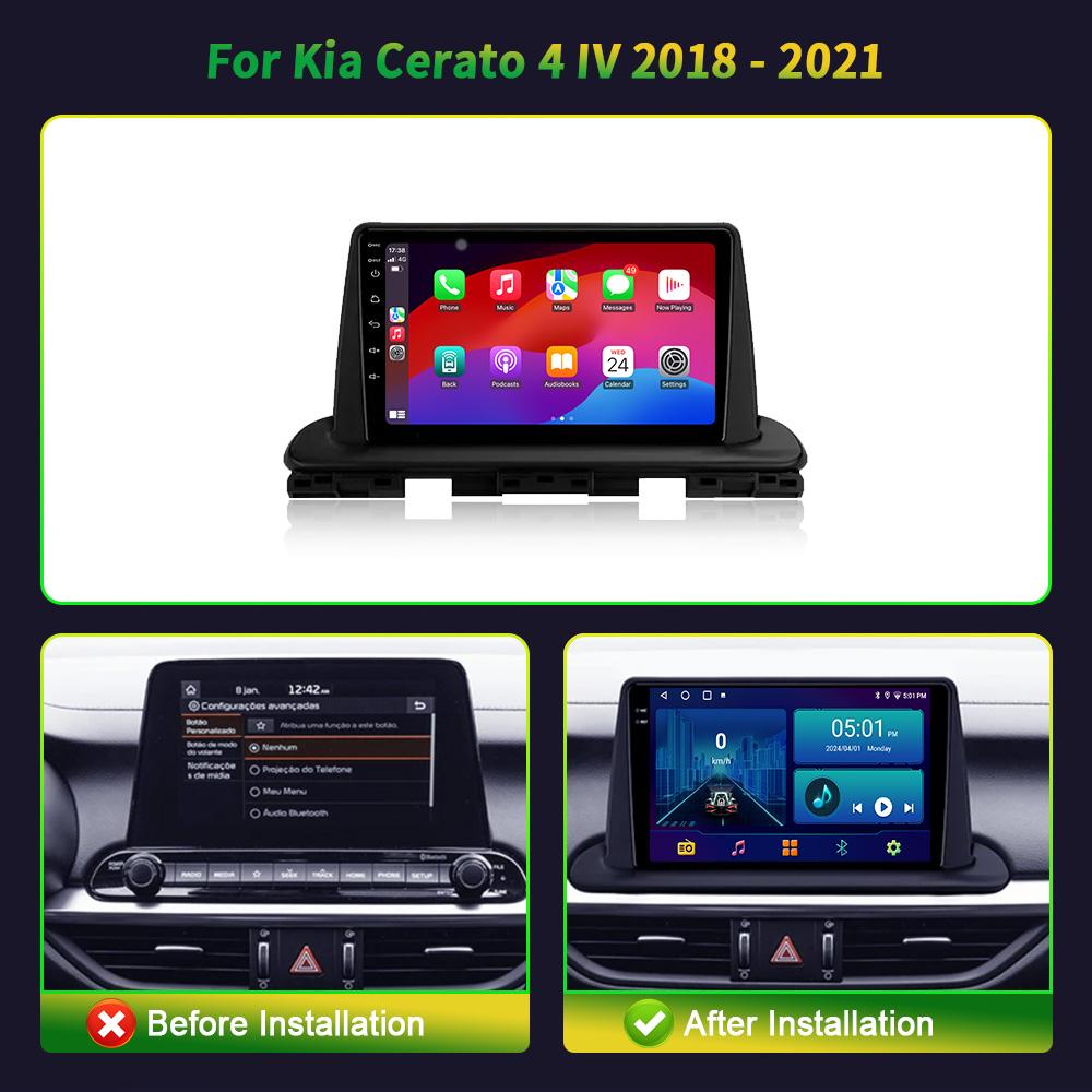 Для Kia Cerato 4 IV Forte 2018-2021 Android Car Radio Multimedia Wireless Carplay Stereo GPS 4G Head Unit Screen Console