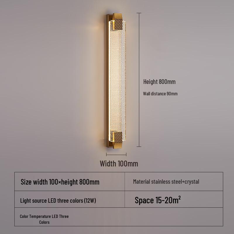Постмодернистский хрустальный настенный светильник: Элегантное освещение для гостиных, прихожих, проходов, лестничных маршей и прикроватного декора