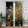 Разделитель Wildflower Элегантные шторы для комнаты 2 шт. Шторы для окна для комнаты 2 панели Тюль для спальни Гостиная Кухня Дом