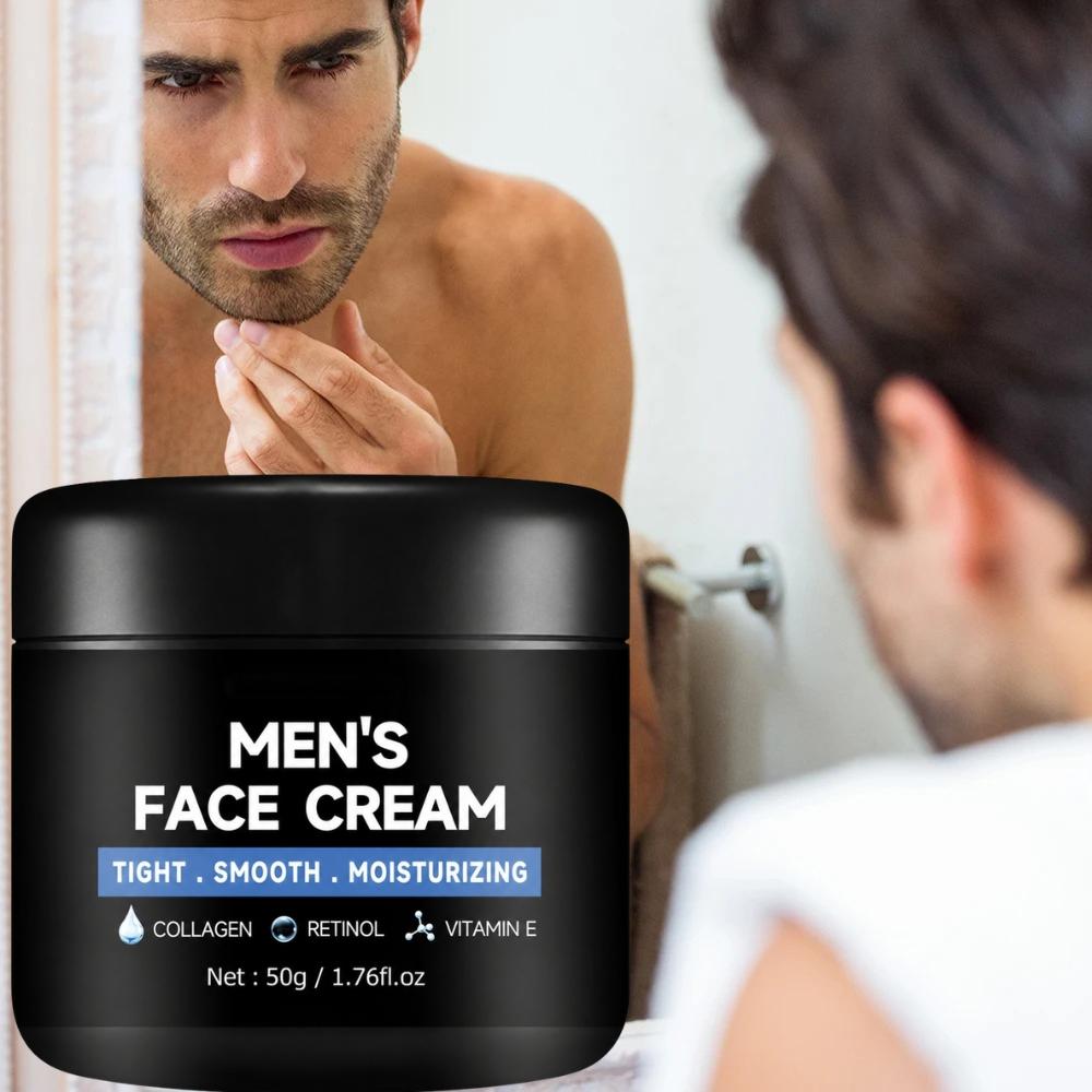 Collagen & Retinol Cream For Men 50 g | Hydrating Moisturizer for Smooth & Firm Looking Skin | Moisturiser for Men