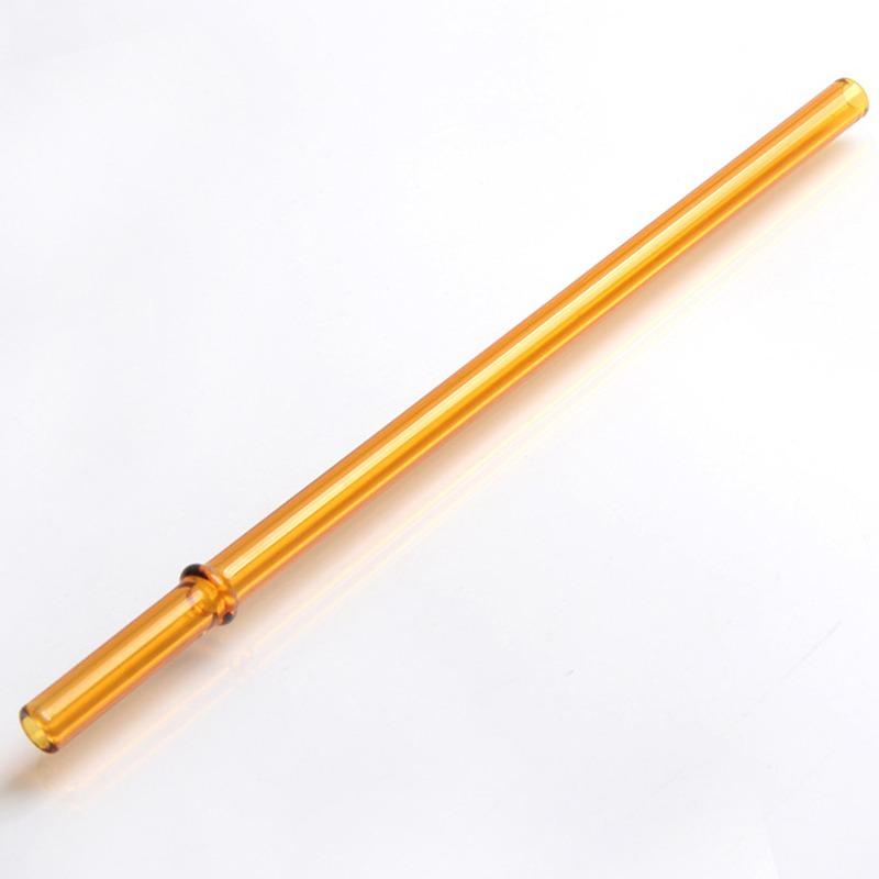 Аксессуары из стеклянной соломинки, подходят для замены соломенной чашки Star Dad, нескользящая пряжка, цветное стекло, непроливайка для воды, 23 см