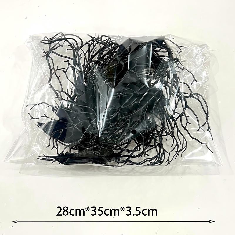 Artificial Halloween Black Maple Leaf Vines: Indoor Festival Decorations