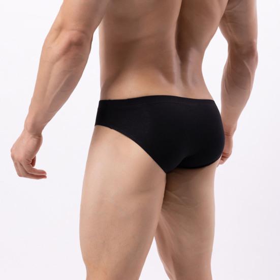 Мужские трусы с низкой посадкой, трехмерные, U-образные, однотонные, дышащие, удобные трусы