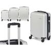 Элегантный набор из трех светло-серых чемоданов - Марка - Модель - Багажное отделение - Жесткий - 4 колеса