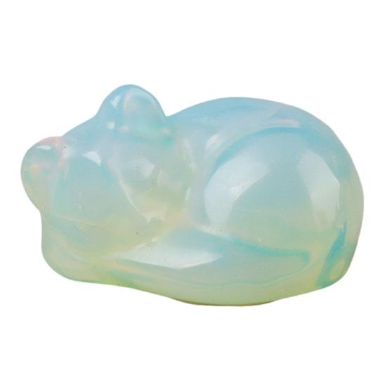 Аметистовая статуэтка кошки, целебный кристалл, спящая кошка, полированный драгоценный камень, украшение для домашнего офиса