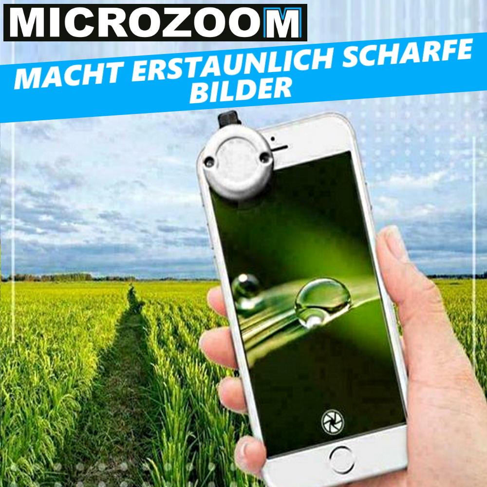 MICROZOOM Mobile Phone Smartphone Microscope Macro Lens LED 30x Magnification Tablet Magnifying Glass