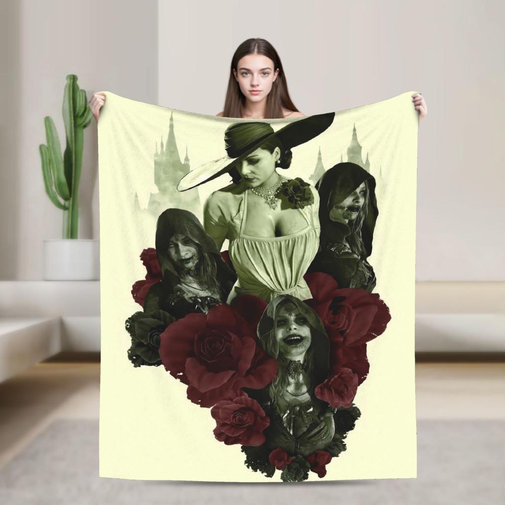 Resident Evils Village Soft Blanket  Kids Plush Throw Blanket Print Couch Chair Flannel Bedspread Sofa Bed Cover