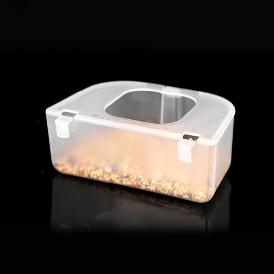 Parrot Feeder Drinker Bird Food Box Hanging Bowl Transparent Anti-Spill Water Tank Cage Birds Supplies Pet Plastic Food Container
