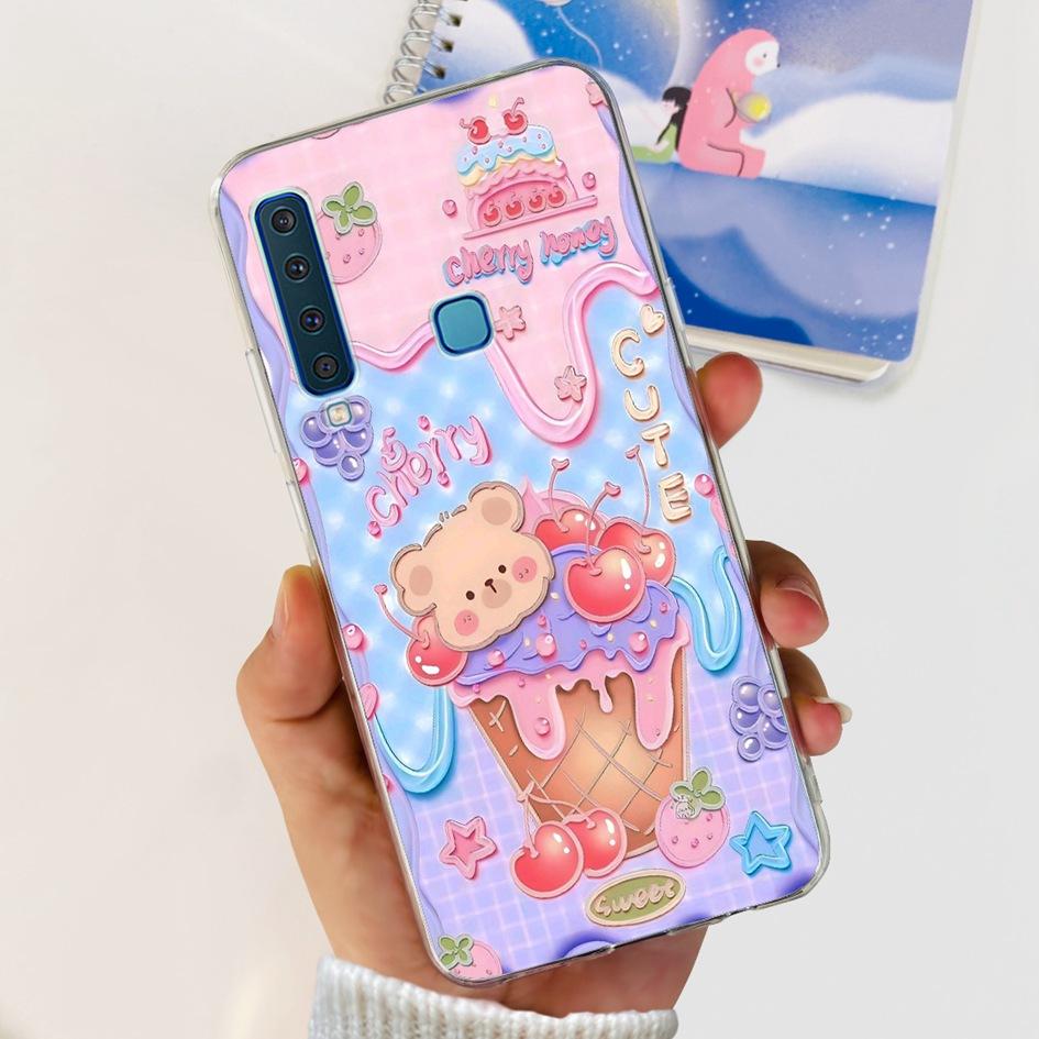 For Samsung Galaxy A9 2018 Case A920 SM-A920F Silicone Cover Popular Flower Clear TPU Soft Phone Case For Samsung A9 2018 Bumper