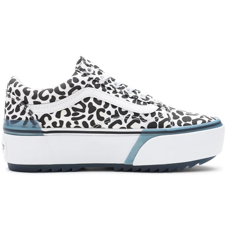 Vans Кроссовки унисекс с леопардовым принтом Old Skool Stacked UV Ink, белые, True-White VN0A4U154TJ
