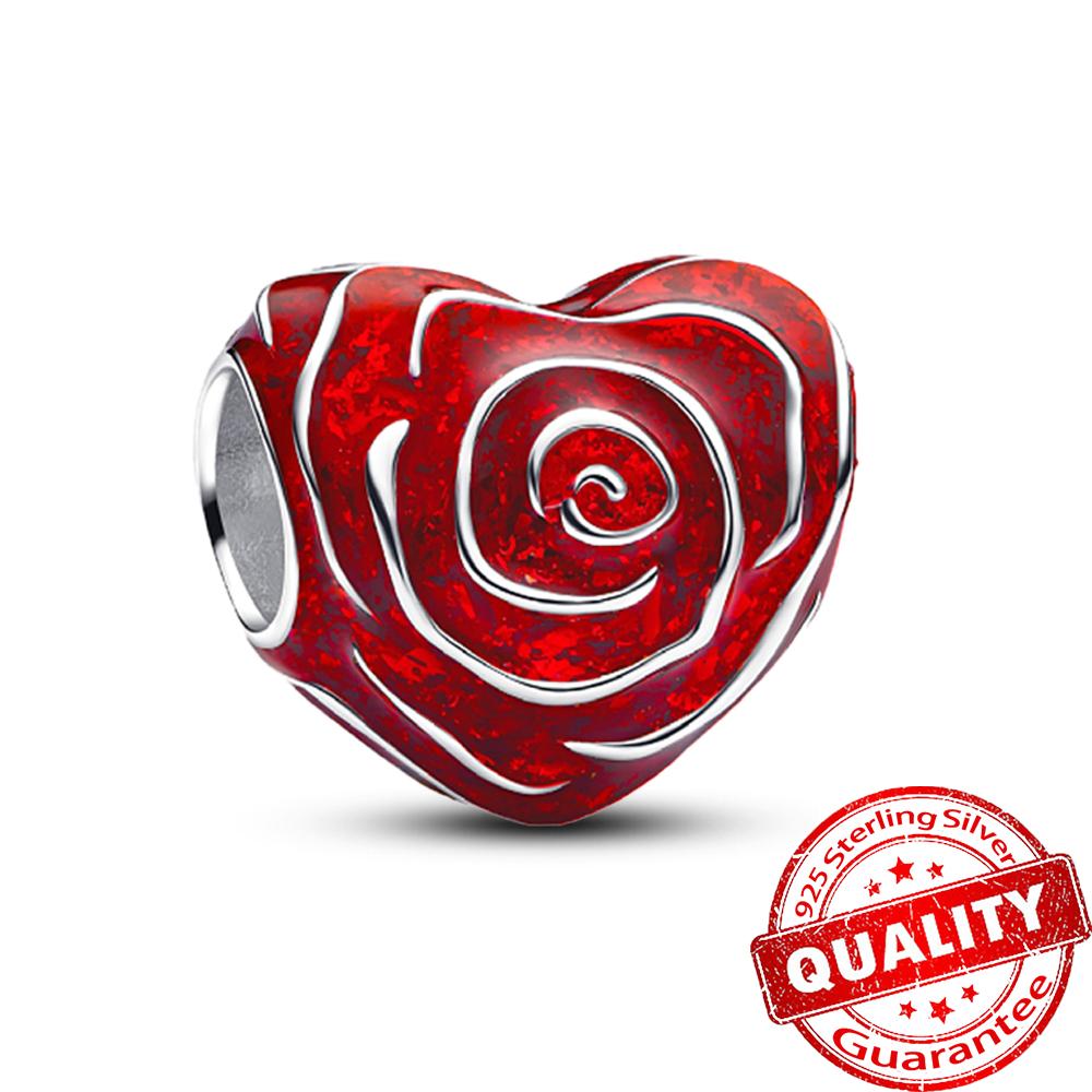 Precious Copper Sparkling Heart Double & Pavé Infinity Knot Dangle Charm Fits 3Mm Bracelet Diy Mother Birthday Gift