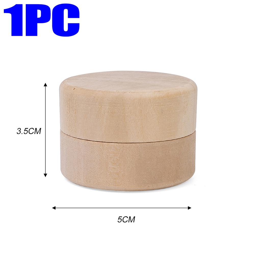 1/8x Mini Round Wooden Box Wedding Ring Jewelry Trinket Box Wood Storage Container Case DIY Your Names and Date Ring Container