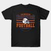 Мужская черная футболка с принтом Broncos-Football, принт на хлопковой футболке термотрансферной бумагой без обрезки