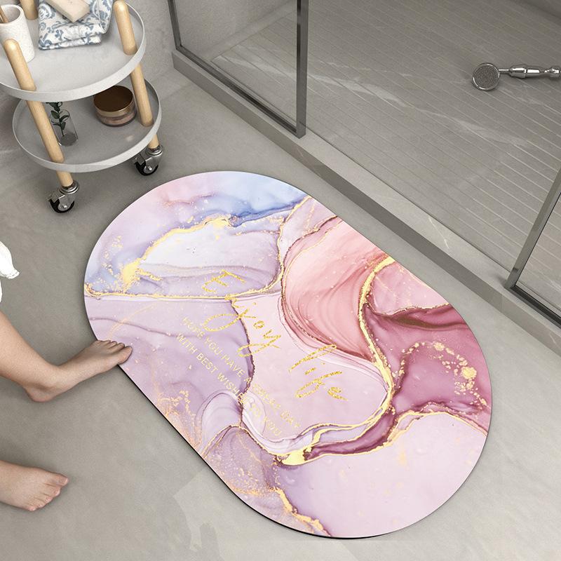 Коврик для впитывания диатомовой грязи, коврик для туалетной двери, мягкий коврик из диатомовой земли, нескользящий коврик для ванной комнаты, коврик для туалета в ванной