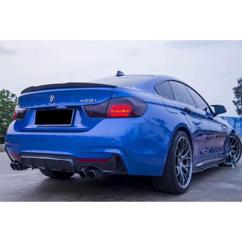 Двойная накладка на задний бампер из углеволокна для BMW 4 серии F32 F33 F36 M Sport