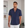 Men's Casual Short Sleeved Button Up Shirt, Summer Beach Shirt